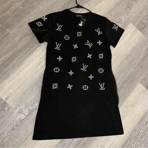 Artificial Louis Vuitton Dress Rhinestones